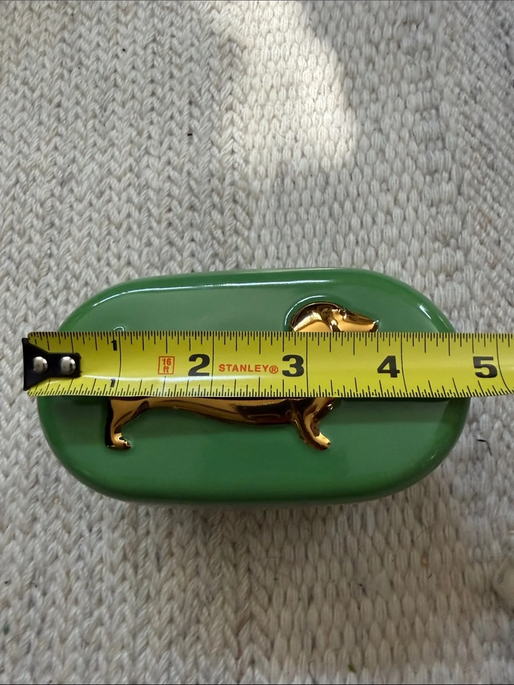 Cute 2 Wick Lucie Pistachio Gourmand Dachshund Ceramic Candle from Anthropologi